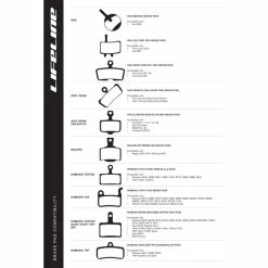 LifeLine Shimano Deore M515-M525-Tektro Disc Pads -Cockpit butik LL Brake20Pad20Compatability20V1
